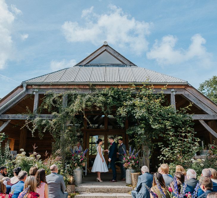 Outdoor Wedding Ceremony At Nancarrow Farm Cornwall