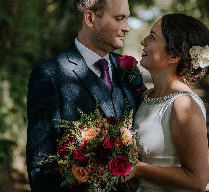 Bride & Groom Nancarrow Farm Wedding