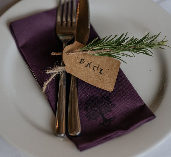 Deep Purple Linen Napkins