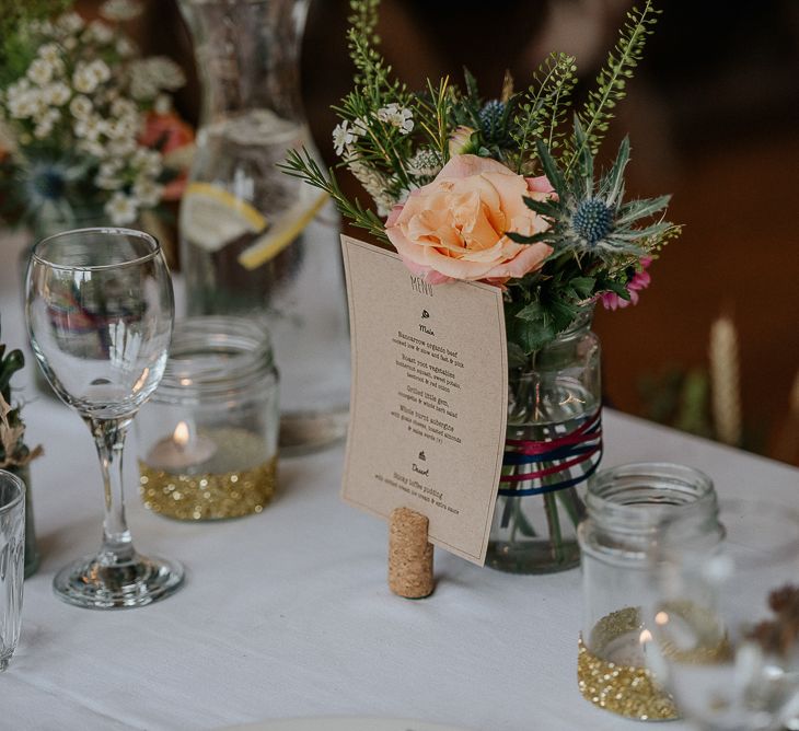 Jam Jar Flowers Wedding Reception