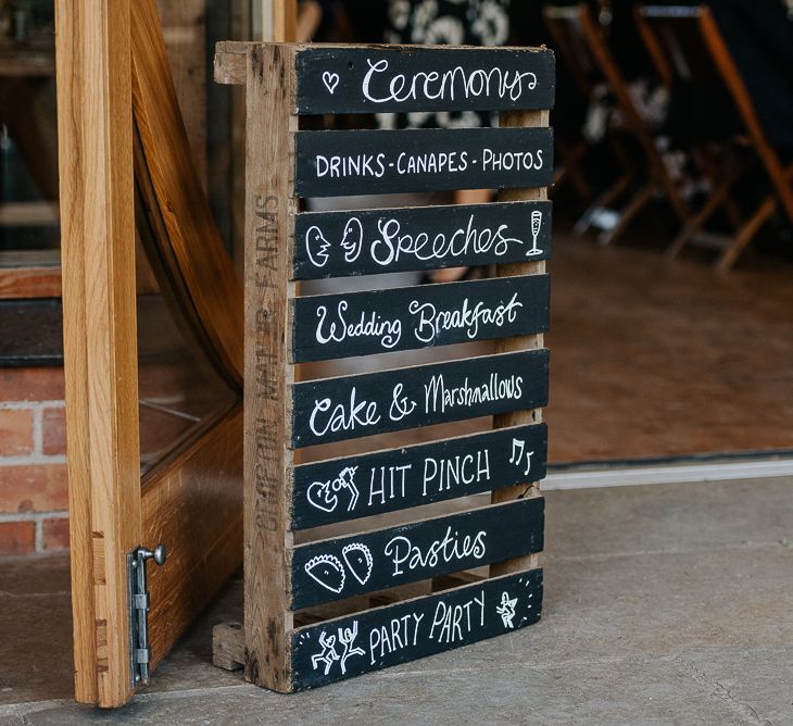 Wedding Sign Order Of The Day