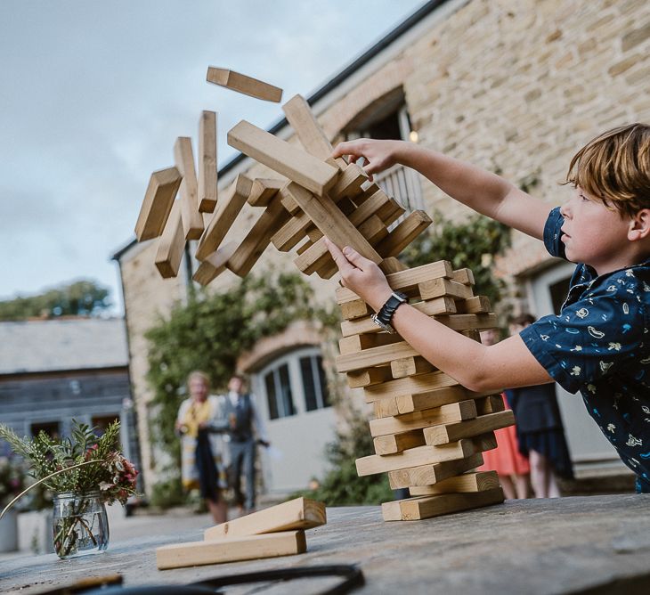 Giant Jenga Wedding Reception