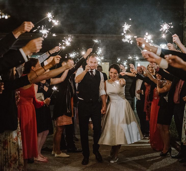 Sparkler Send Off | Bride & Groom Nancarrow Farm Wedding