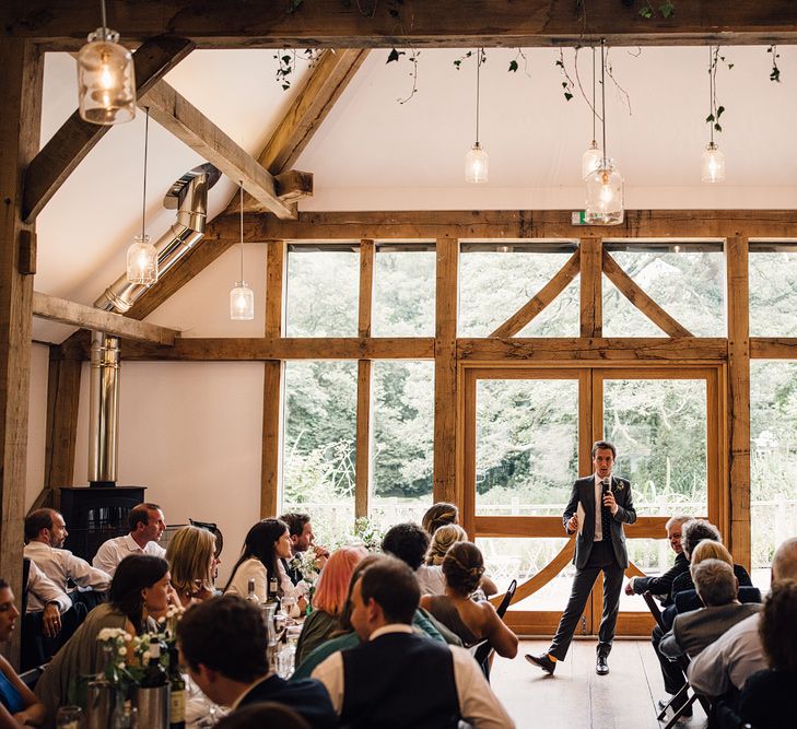 Speeches | Rustic Barn Wedding at Nancarrow Farm, Cornwall | Samuel Docker Photography