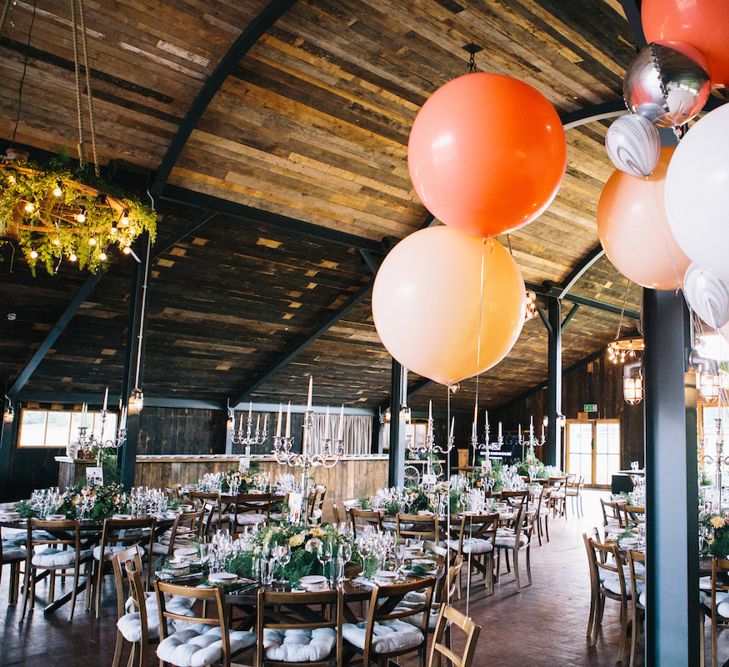 Reception Decor | Balloons | Soho Farmhouse | Robbins Photographic