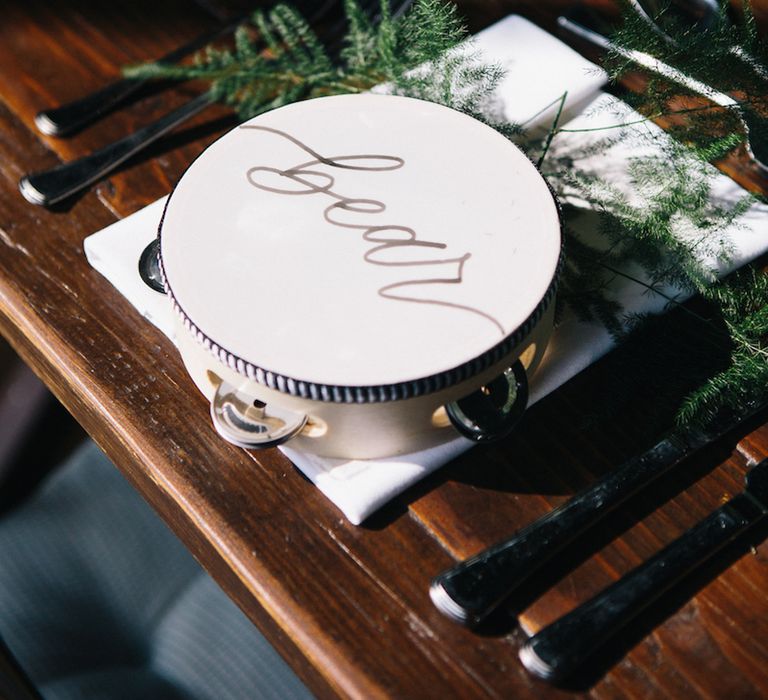 Tambourine Wedding favours | Pale Press London | Soho Farmhouse | Robbins Photographic