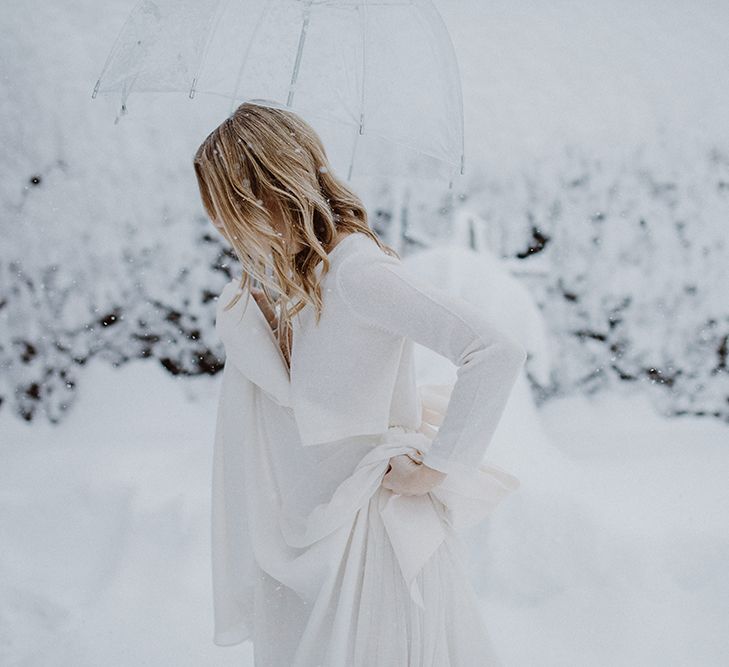 Snowy Winter Wedding In Bavaria With Bride In Truvelle