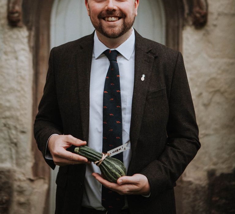 Prize Marrow Competition | Colourful DIY Barn Wedding at The Manor Barn, Cambridge | Meghan Lorna Photography