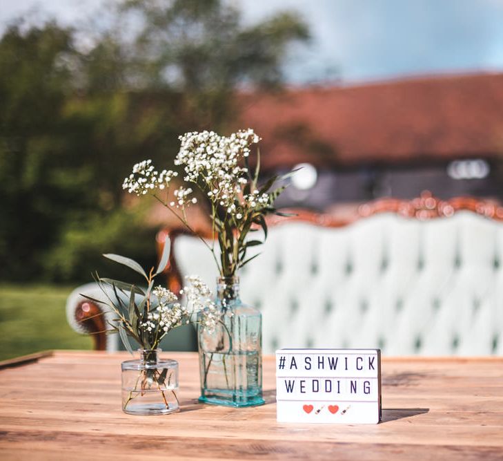 Lightbox Wedding Sign | PapaKåta Sperry Tent at Chafford Park in Kent Countryside | Eve Dunlop Photography | Roost Film Co.