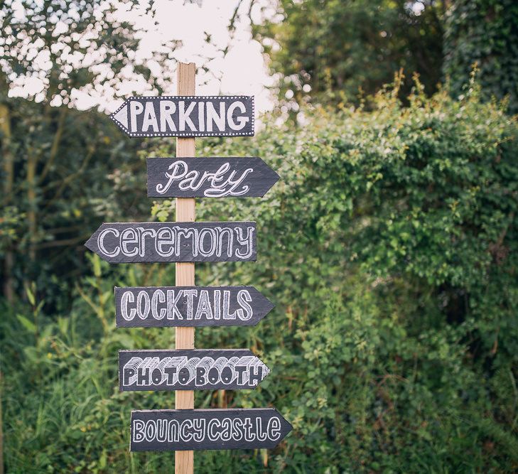 Chalkboard Wedding Signs | PapaKåta Sperry Tent at Chafford Park in Kent Countryside | Eve Dunlop Photography | Roost Film Co.