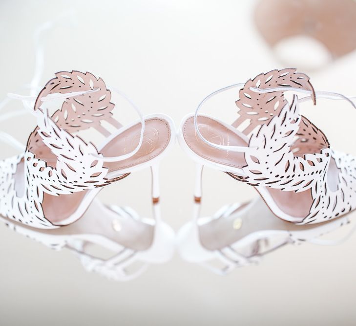 Kurt Geiger Lasercut Wedding Shoes (Sophie Webster Inspired) | PapaKåta Sperry Tent at Chafford Park in Kent Countryside | Eve Dunlop Photography | Roost Film Co.