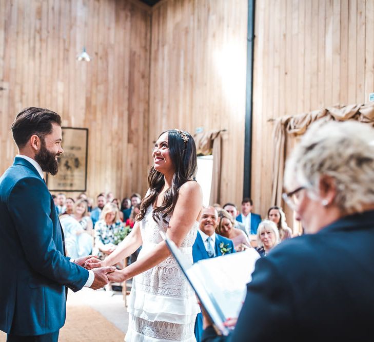 Wedding Ceremony | PapaKåta Sperry Tent at Chafford Park in Kent Countryside | Eve Dunlop Photography | Roost Film Co.