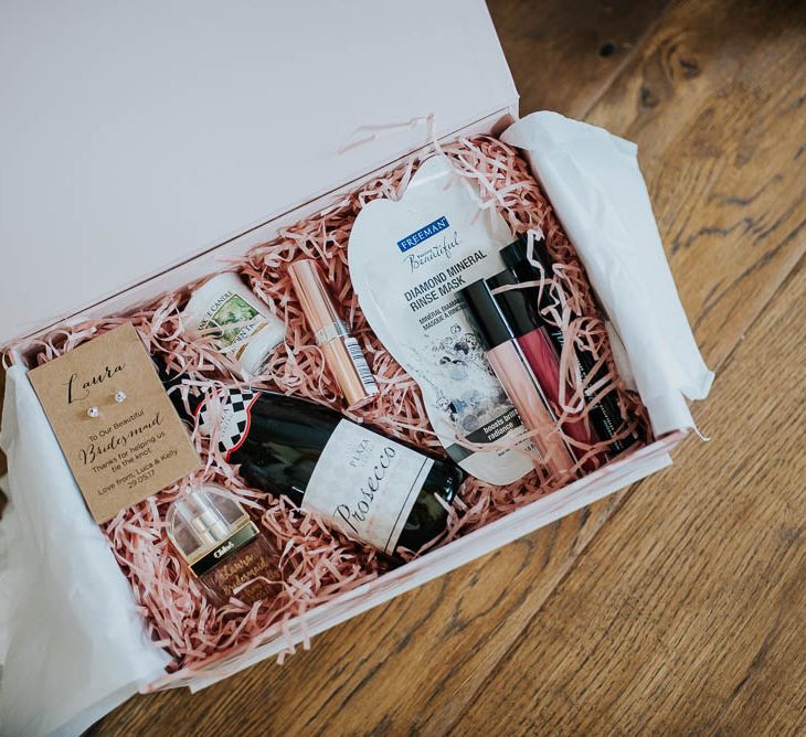 Bridesmaids Thank You Gift Box | | Cooling Castle Barn Wedding | Michelle Cordner Photography