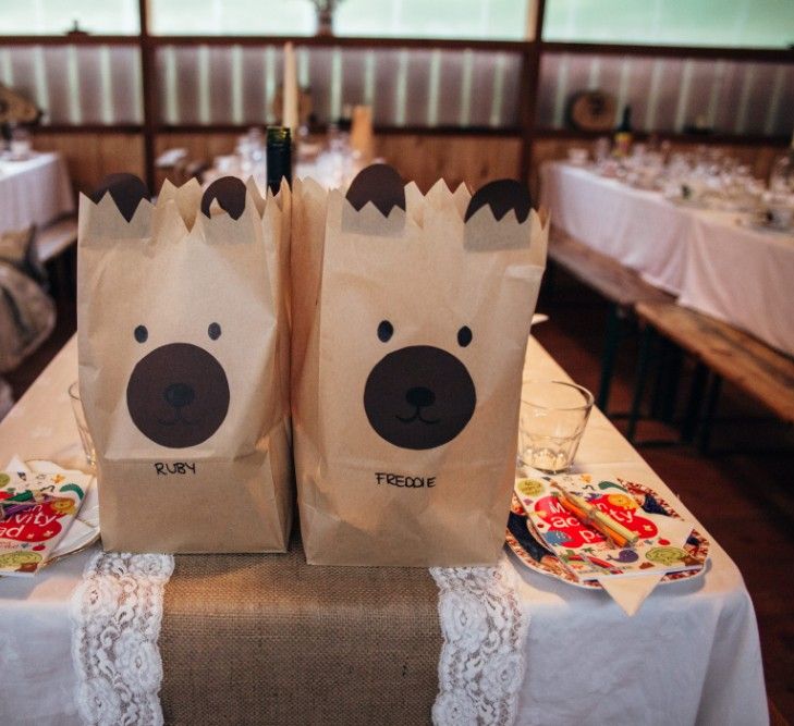 Childrens Goodie Bags | Bohemian Tipi Wedding Weekend at Fforest, Wales | Naomi Jane Photography