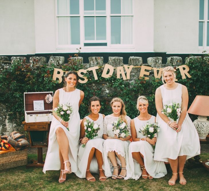 Bridesmaids in White