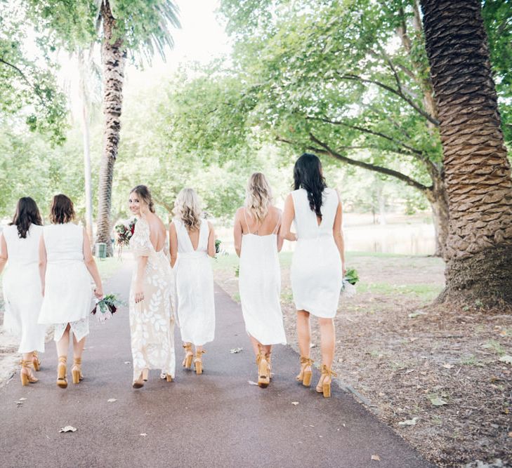 White Boho Bridesmaid Dresses