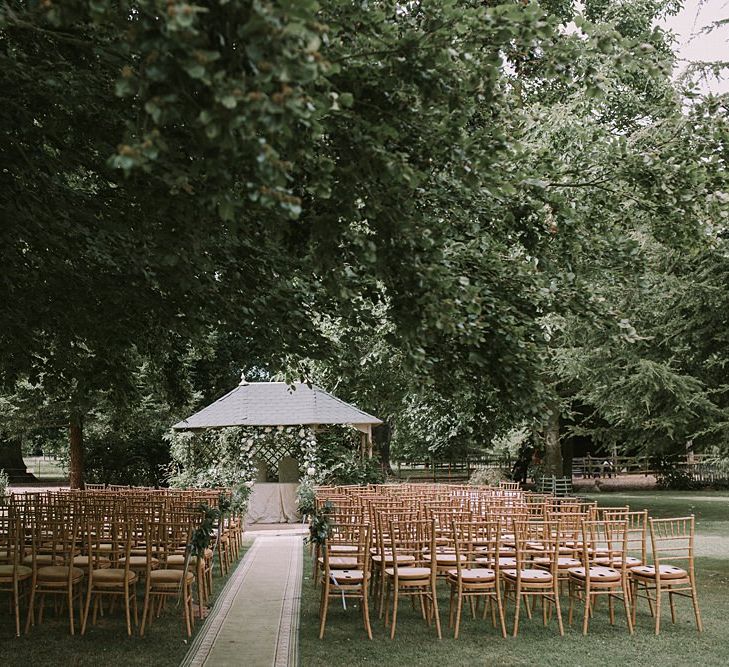 Aisle & Altar Style | Blue & White Outdoor Summer Wedding at Maunsel House, Somerset | Maureen Du Preez Photography