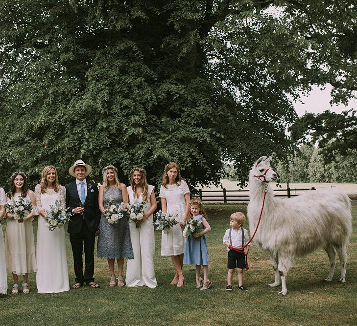 Wedding Party | Blue & White Outdoor Summer Wedding at Maunsel House, Somerset | Maureen Du Preez Photography