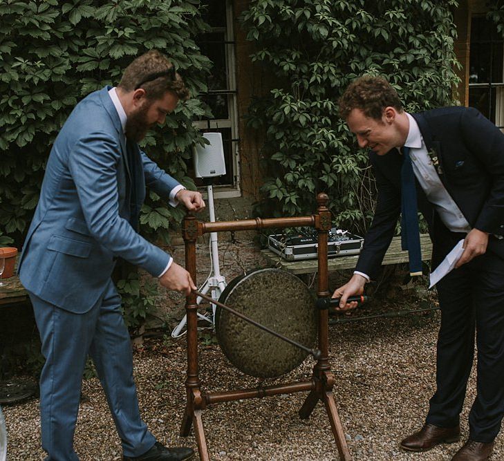 Outdoor Wedding Speeches | Blue & White Outdoor Summer Wedding at Maunsel House, Somerset | Maureen Du Preez Photography