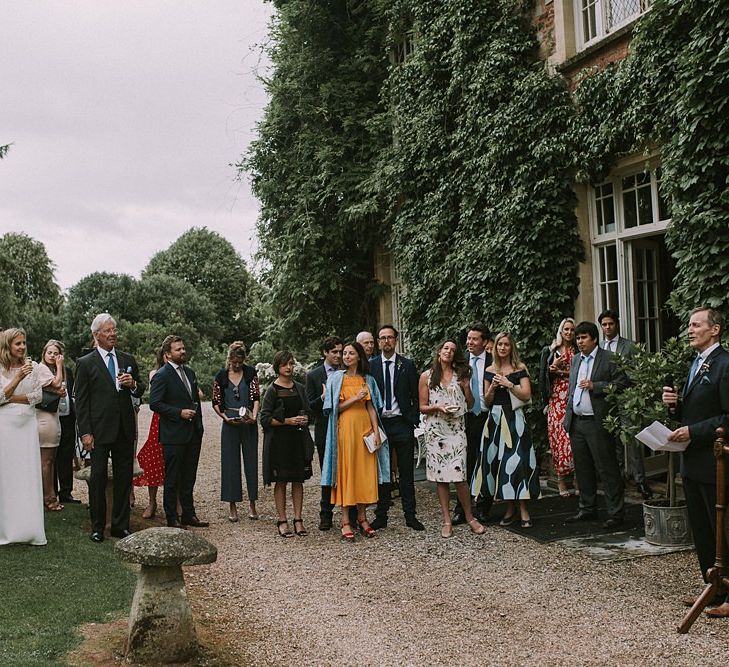 Wedding Speeches | Blue & White Outdoor Summer Wedding at Maunsel House, Somerset | Maureen Du Preez Photography