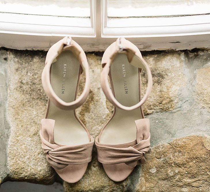 Nude Suede Bow Karen Millen Sandals