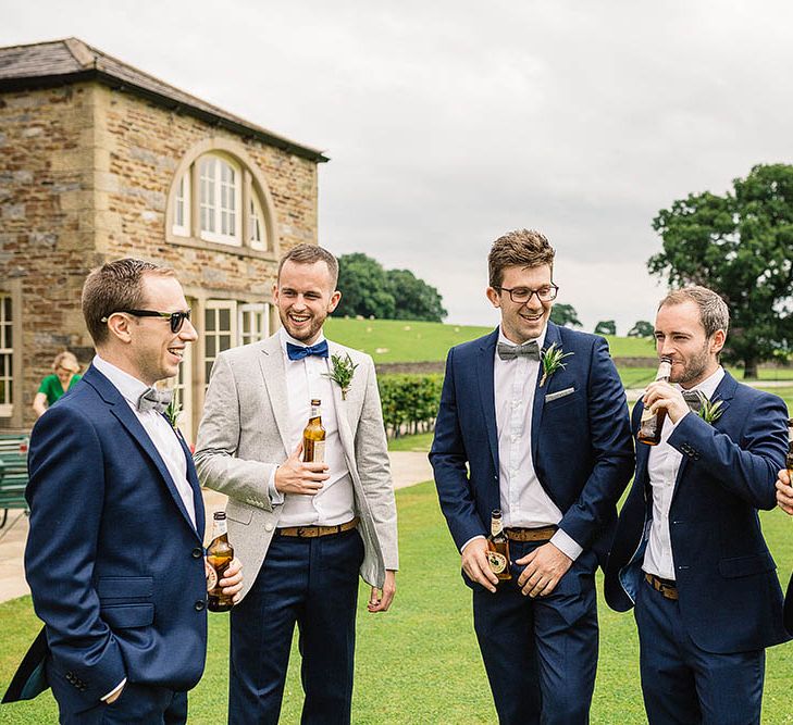 Groomsmen in French Connection Suits