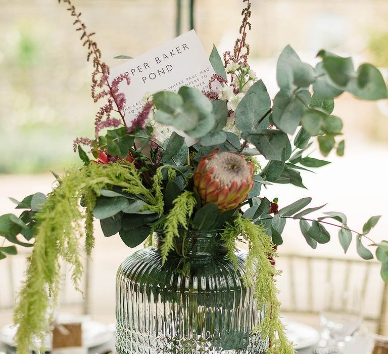 Greenery & Protea Centrepiece