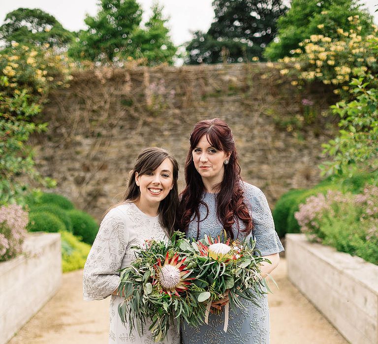 Bridesmaids in Needle & Thread Dresses