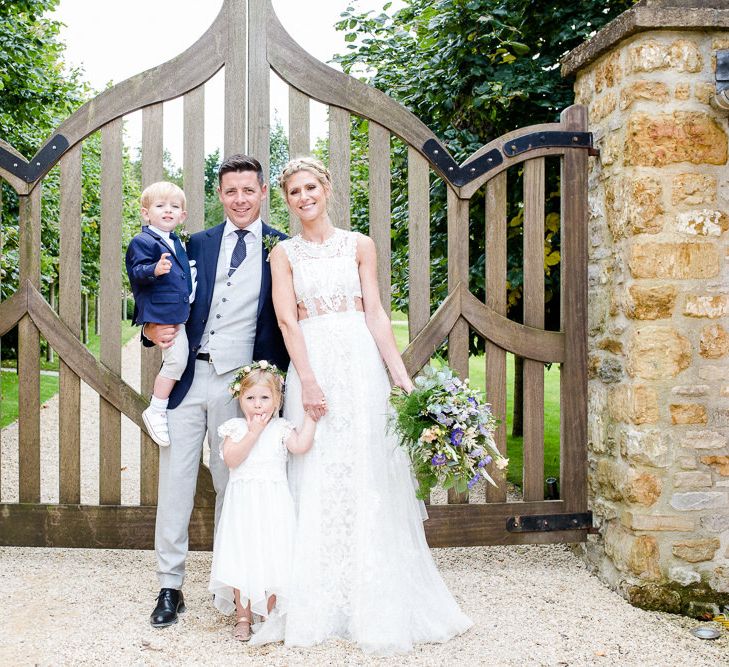 Yolan Cris Bride For A Stylish Boho Wedding At Axnoller Dorset Floral Arch Jennifer Poynter With Images From Lydia Stamps Photography