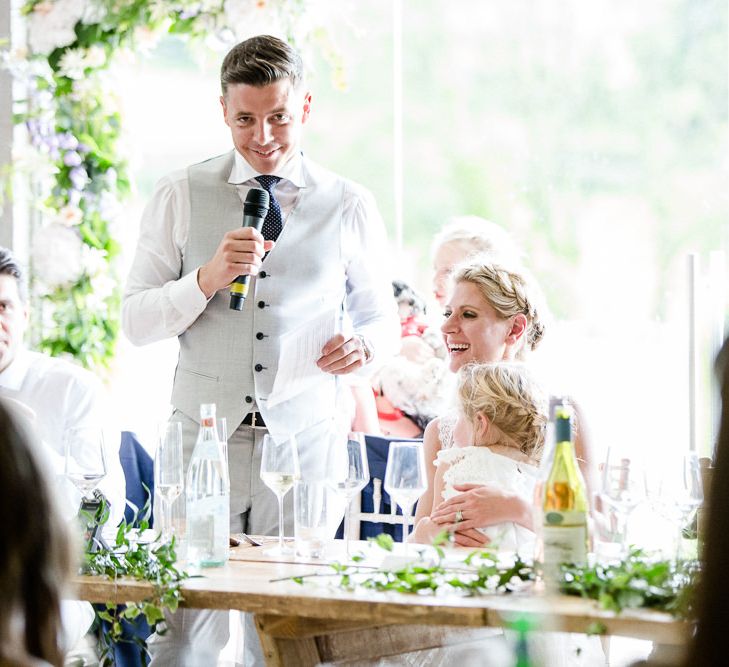 Yolan Cris Bride For A Stylish Boho Wedding At Axnoller Dorset Floral Arch Jennifer Poynter With Images From Lydia Stamps Photography