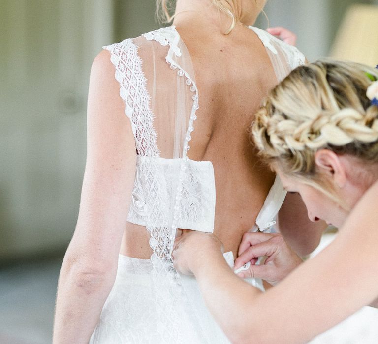 Yolan Cris Bride For A Stylish Boho Wedding At Axnoller Dorset Floral Arch Jennifer Poynter With Images From Lydia Stamps Photography