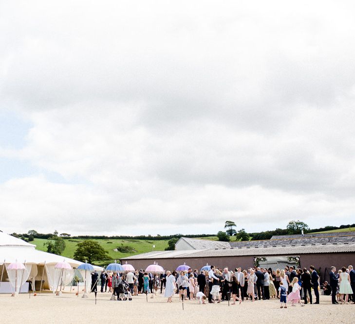 Yolan Cris Bride For A Stylish Boho Wedding At Axnoller Dorset Floral Arch Jennifer Poynter With Images From Lydia Stamps Photography