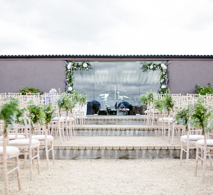 Yolan Cris Bride For A Stylish Boho Wedding At Axnoller Dorset Floral Arch Jennifer Poynter With Images From Lydia Stamps Photography