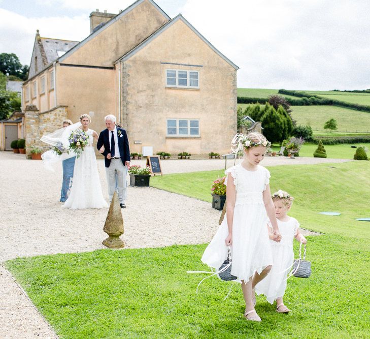 Yolan Cris Bride For A Stylish Boho Wedding At Axnoller Dorset Floral Arch Jennifer Poynter With Images From Lydia Stamps Photography