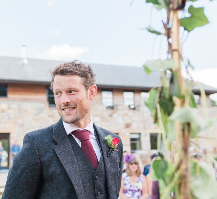 Outdoor Wedding Ceremony In Scotland At Windmill Barn