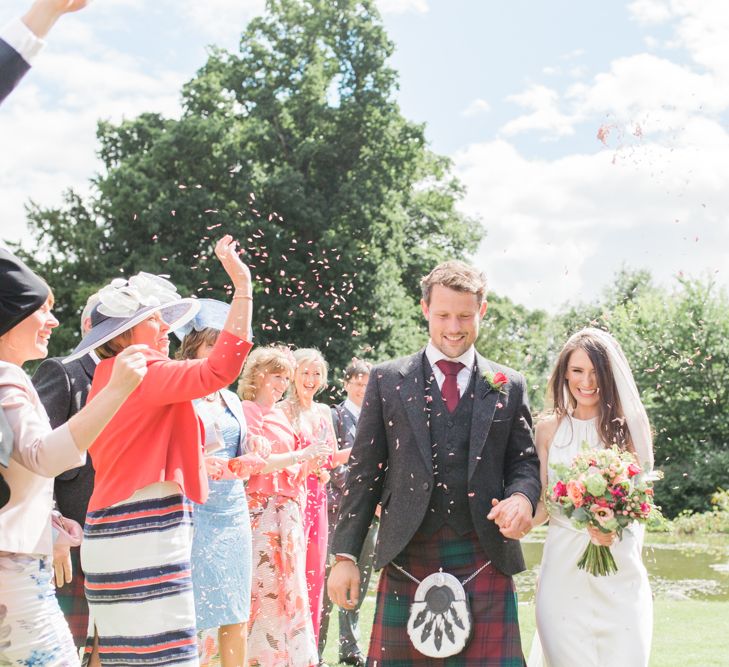 Outdoor Wedding Ceremony In Scotland At Windmill Barn