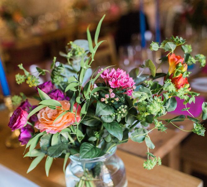 Wedding With Bright Pink & Blue Colour Scheme