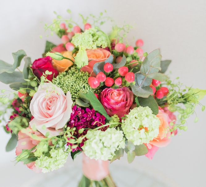 Brightly Coloured Bridal Bouquet