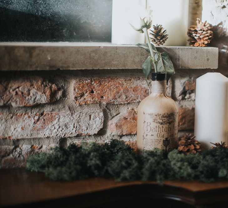 Rustic Autumn Wedding At Barmbyfields Barn With Bride In Ellis Bridal Tea Length Dress & Flowers By Number 27 Floral Design With Images From Emma Maddocks Photography