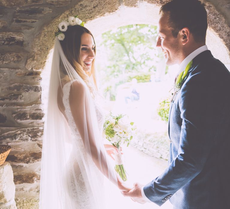 Boho Luxe Wedding Tredudwell Manor Cornwall With Flower Girls In White With Gypsophila Crowns And Images From Nick Bailey