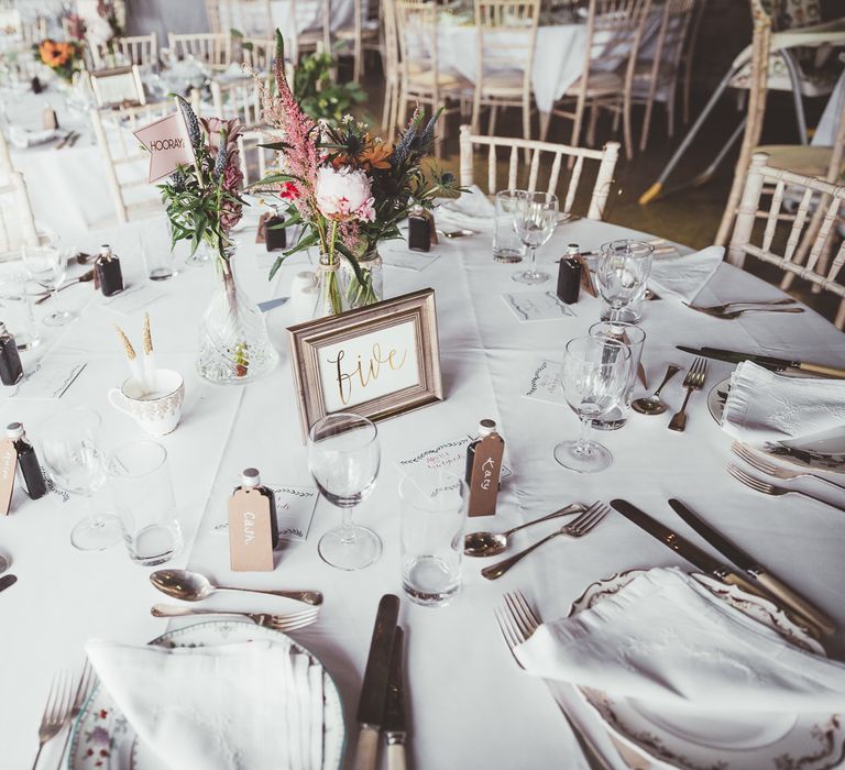 Wedding Breakfast Table Set Up