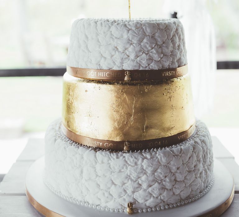 Wedding Cake | Gold Leaf Layer