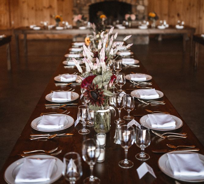 Reception Decor | Outdoor Wedding at Claxton Farm in Weaverville, North Carolina | Benjamin Wheeler Photography