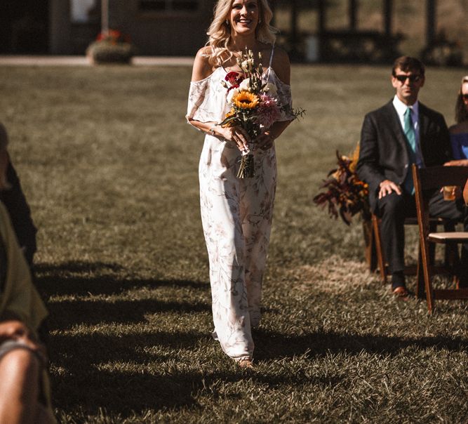 Bridesmaid Entrance | Outdoor Wedding at Claxton Farm in Weaverville, North Carolina | Benjamin Wheeler Photography