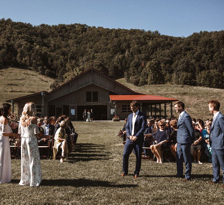 Ceremony | Outdoor Wedding at Claxton Farm in Weaverville, North Carolina | Benjamin Wheeler Photography