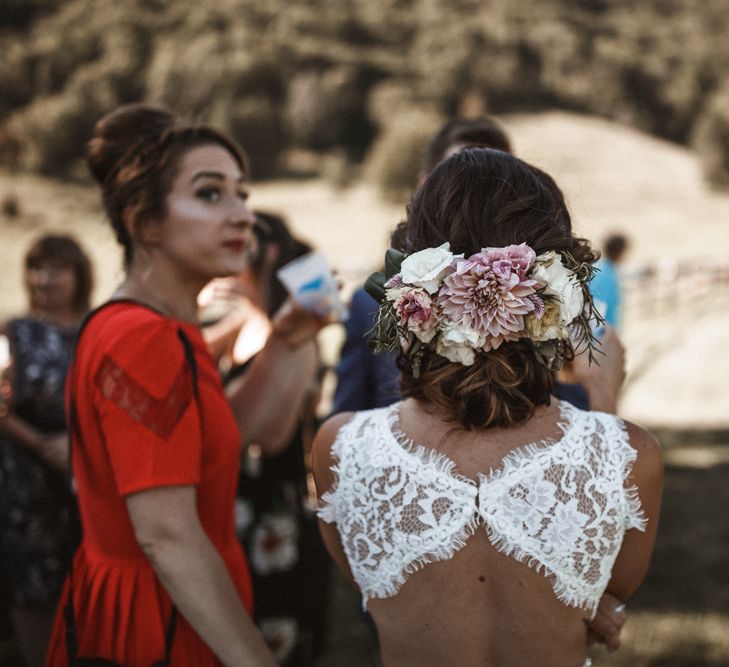 Bride in Venus Bridal Gown | Outdoor Wedding at Claxton Farm in Weaverville, North Carolina | Benjamin Wheeler Photography