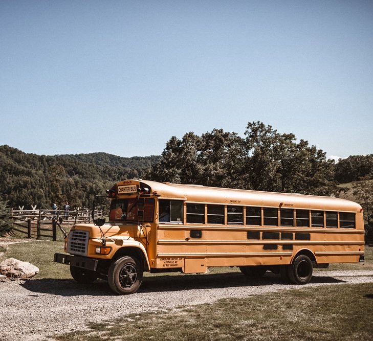 Bus | Outdoor Wedding at Claxton Farm in Weaverville, North Carolina | Benjamin Wheeler Photography