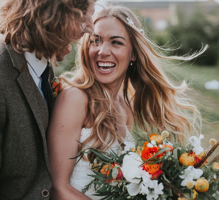 Orange & Green Colour Palette For A Rustic Barn Wedding At Northside Farm With Images By From The Smiths Photography