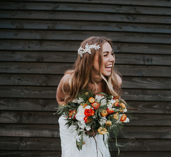 Orange & Green Colour Palette For A Rustic Barn Wedding At Northside Farm With Images By From The Smiths Photography