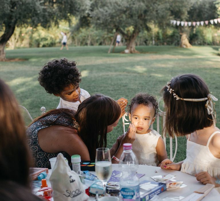 Outdoor Wedding Reception In Rome With Romantic Blush Pink & White Decor And Festoon Lights Planned By Wanderlust Wedding Images From Stefano Santucci